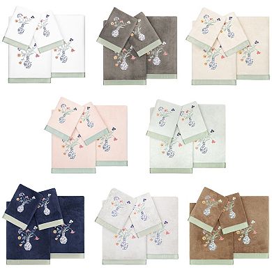 Linum Home Textiles Turkish Cotton Stella 4-piece Embellished Towel Set