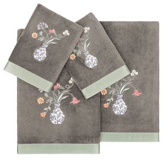 Linum Home Textiles Turkish Cotton Stella 4 pc Embellished Towel Set