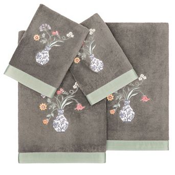 Linum Home Textiles Turkish Cotton Stella 4 pc Embellished Towel Set