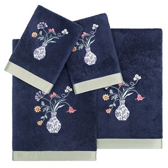 Linum Home Textiles Turkish Cotton Stella 4 pc Embellished Towel Set