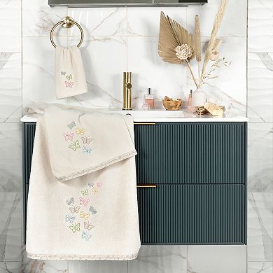 Linum Home Textiles Turkish Cotton Mariposa Hand Towel 2-pc. Set