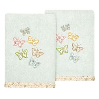 Linum Home Textiles Turkish Cotton Mariposa Hand Towel 2 pc Set