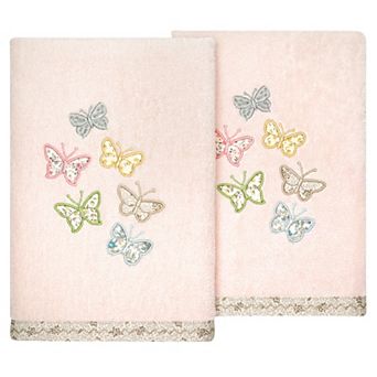 Linum Home Textiles Turkish Cotton Mariposa Hand Towel 2 pc Set