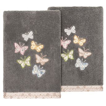 Linum Home Textiles Turkish Cotton Mariposa Hand Towel 2 pc Set