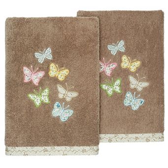 Linum Home Textiles Turkish Cotton Mariposa Hand Towel 2 pc Set