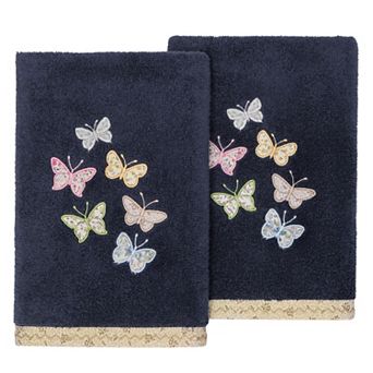 Linum Home Textiles Turkish Cotton Mariposa Hand Towel 2 pc Set