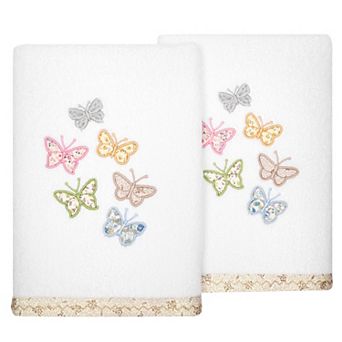 Linum Home Textiles Turkish Cotton Mariposa Hand Towel 2 pc Set