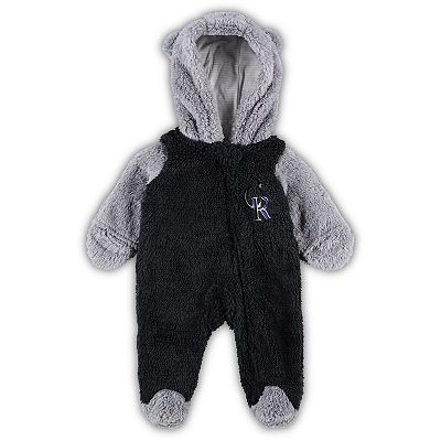 Newborn and Infant Black/Gray Colorado Rockies Game Nap Teddy 