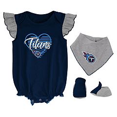 NFL 3-Pack Baby Boys Tennessee Titans Short Sleeve Bodysuits - 6-12mo