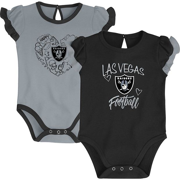 Las Vegas Raiders Baby Girl Outfit, 3pc Set