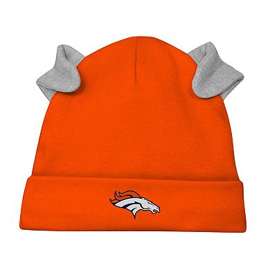 Newborn & Infant White/Orange Denver Broncos Dream Team Onesie Pants & Hat Set