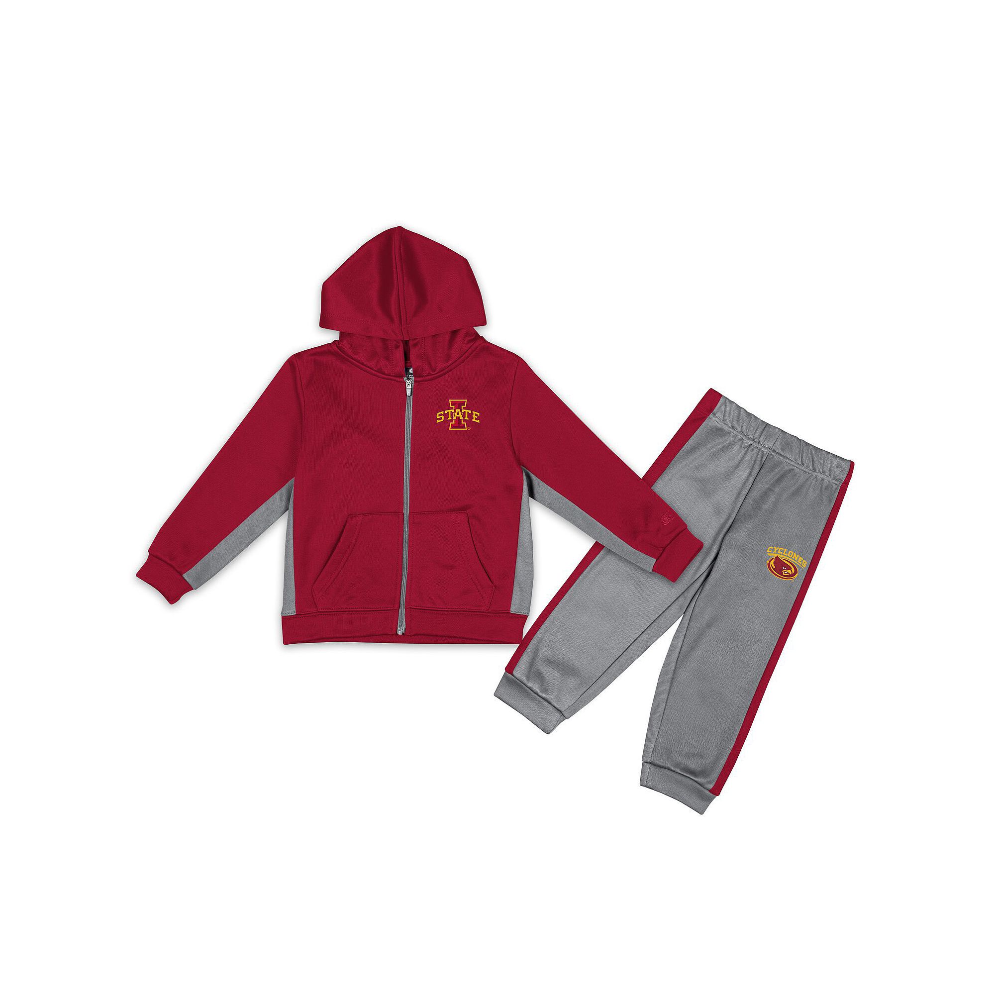 Toddler Colosseum Cardinal/Gray Iowa State Cyclones Shark Full-Zip Hoodie J