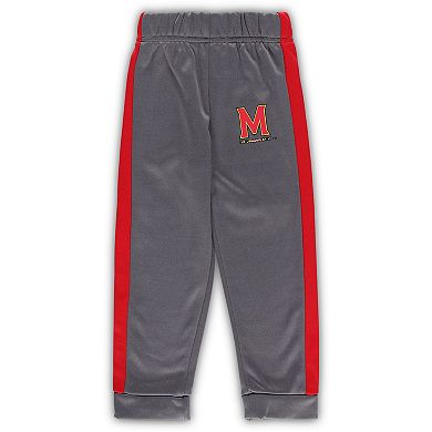 Toddler Colosseum Red/Gray Maryland Terrapins Shark Full-Zip Hoodie Jacket & Pants Set