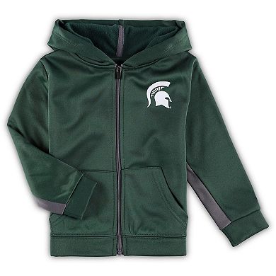 Toddler Colosseum Green/Gray Michigan State Spartans Shark Full-Zip Hoodie Jacket & Pants Set