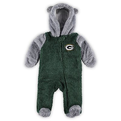 Newborn Infant Green/Gray Green Bay Packers Game Nap Teddy