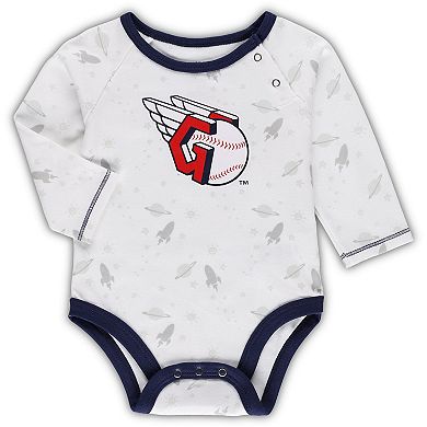 Newborn & Infant Navy/White Cleveland Guardians Dream Team Bodysuit Hat & Footed Pants Set