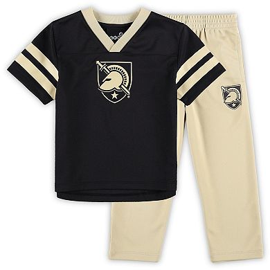 Toddler Black/Gold Army Black Knights Red Zone Jersey & Pants Set