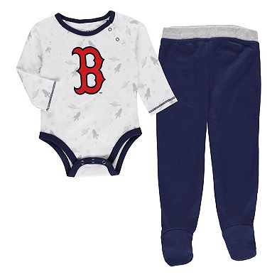 Newborn & Infant Navy/White Boston Red Sox Dream Team Bodysuit Hat & Footed Pants Set