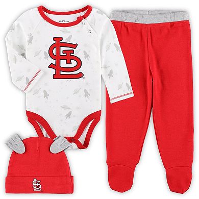 Newborn & Infant Red/White St. Louis Cardinals Dream Team Bodysuit Hat & Footed Pants Set