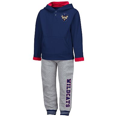 Toddler Colosseum Navy/Heathered Gray Arizona Wildcats Poppies Pullover Hoodie and Sweatpants Set