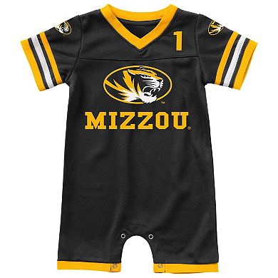 Newborn & Infant Colosseum Black Missouri Tigers Bumpo Football Romper
