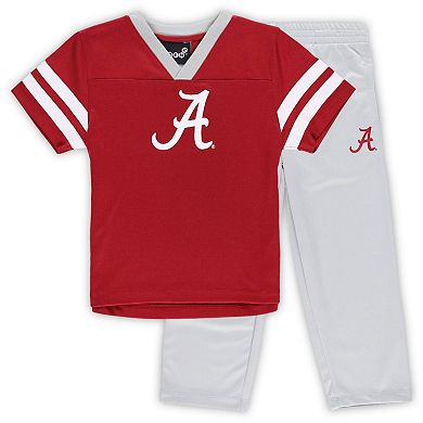 Toddler Crimson/Gray Alabama Crimson Tide Red Zone Jersey & Pants Set