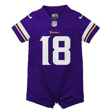 Newborn & Infant Nike Justin Jefferson Purple Minnesota Vikings Game Romper Jersey
