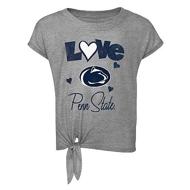 Toddler Heathered Gray/Navy Penn State Nittany Lions Forever Love Team T-Shirt & Leggings Set