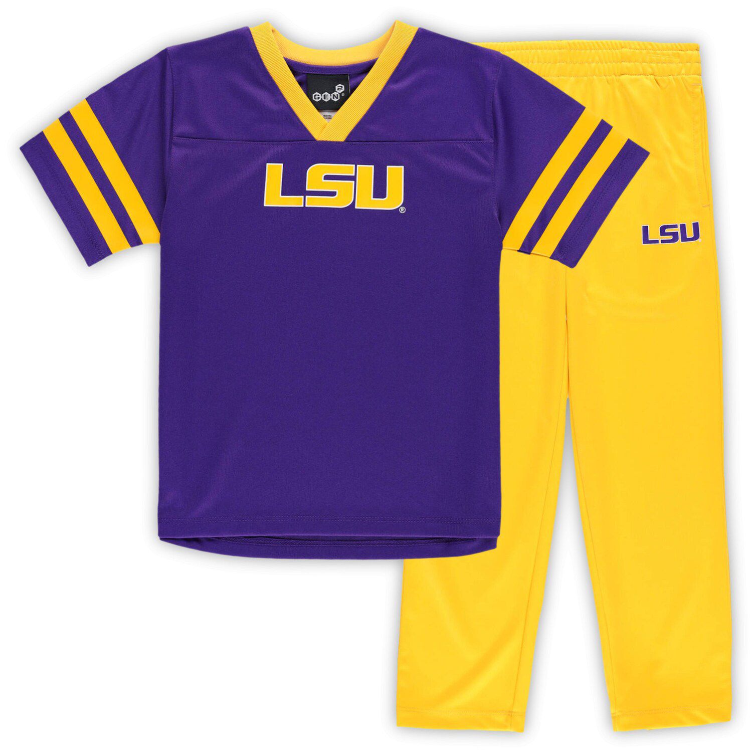 LSU Tigers Concepts Sport Ugly Sweater Knit Long Sleeve Top and Pant Set -  Purple