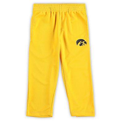 Toddler Black/Gold Iowa Hawkeyes Red Zone Jersey & Pants Set