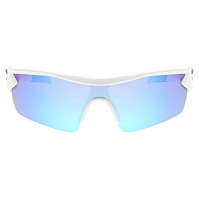 Men's Tek Gear® 71mm Semi-Rimless Plastic Sport Shield Polarized Sunglasses