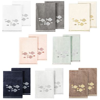 Linum Home Textiles Turkish Cotton Figi 2-piece Embellished Bath Towel Set