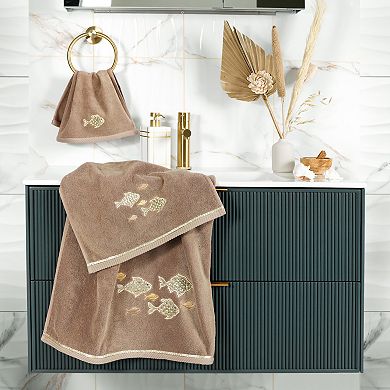 Linum Home Textiles Turkish Cotton Figi 2-piece Embellished Hand Towel Set