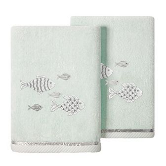 Linum Home Textiles Turkish Cotton Figi 2 pc Embellished Hand Towel Set