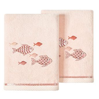 Linum Home Textiles Turkish Cotton Figi 2 pc Embellished Hand Towel Set