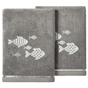 Linum Home Textiles Turkish Cotton Figi 2 pc Embellished Hand Towel Set