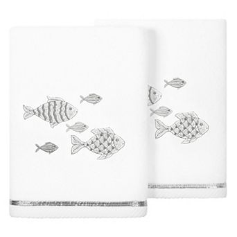 Linum Home Textiles Turkish Cotton Figi 2 pc Embellished Hand Towel Set