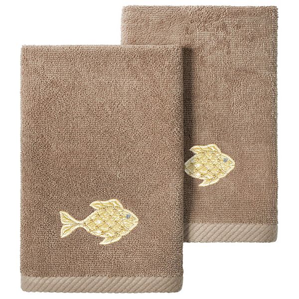 Linum Home Textiles Turkish Cotton Figi 2piece Embellished Fingertip