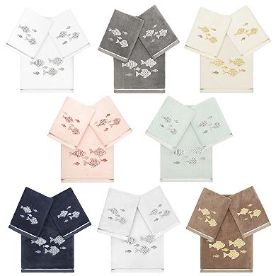 Linum Home Textiles Turkish Cotton Figi 3-piece Embellished Towel Set