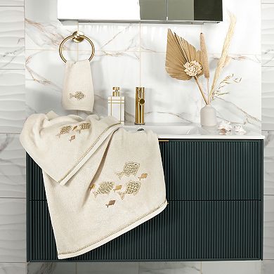 Linum Home Textiles Turkish Cotton Figi 3-piece Embellished Towel Set