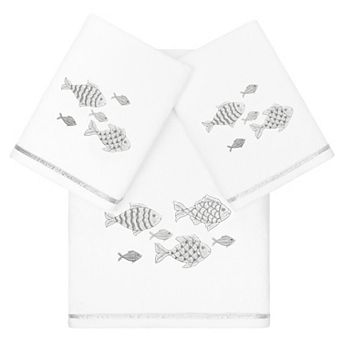 Linum Home Textiles Turkish Cotton Figi 3 pc Embellished Towel Set