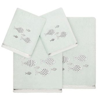 Linum Home Textiles Turkish Cotton Figi 4 pc Embellished Towel Set