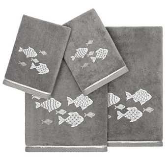 Linum Home Textiles Turkish Cotton Figi 4 pc Embellished Towel Set
