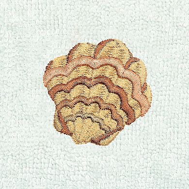 Linum Home Seashell Textiles Turkish Cotton Aaron 3-piece Embellished Towel Set