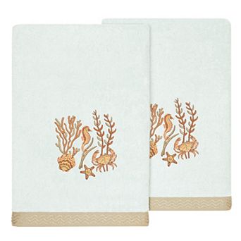 Linum Home Textiles Turkish Cotton Aaron 2 pc Embellished Bath Towel Set