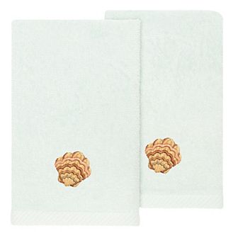 Linum Home Textiles Turkish Cotton Aaron 2 pc Embellished Fingertip Towel Set