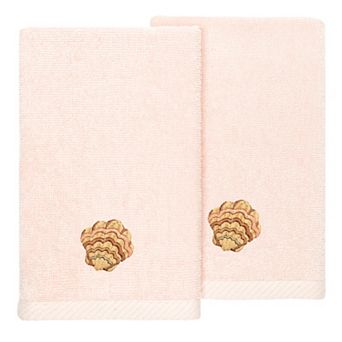 Linum Home Textiles Turkish Cotton Aaron 2 pc Embellished Fingertip Towel Set