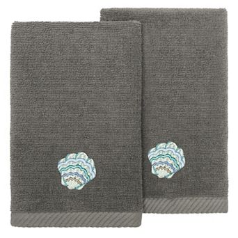 Linum Home Textiles Turkish Cotton Aaron 2 pc Embellished Fingertip Towel Set