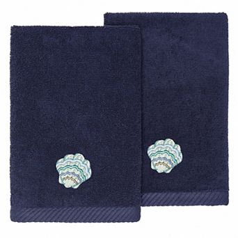 Linum Home Textiles Turkish Cotton Aaron 2 pc Embellished Fingertip Towel Set