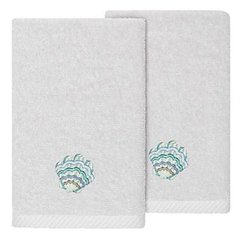 Linum Home Textiles Turkish Cotton Aaron 2 pc Embellished Fingertip Towel Set